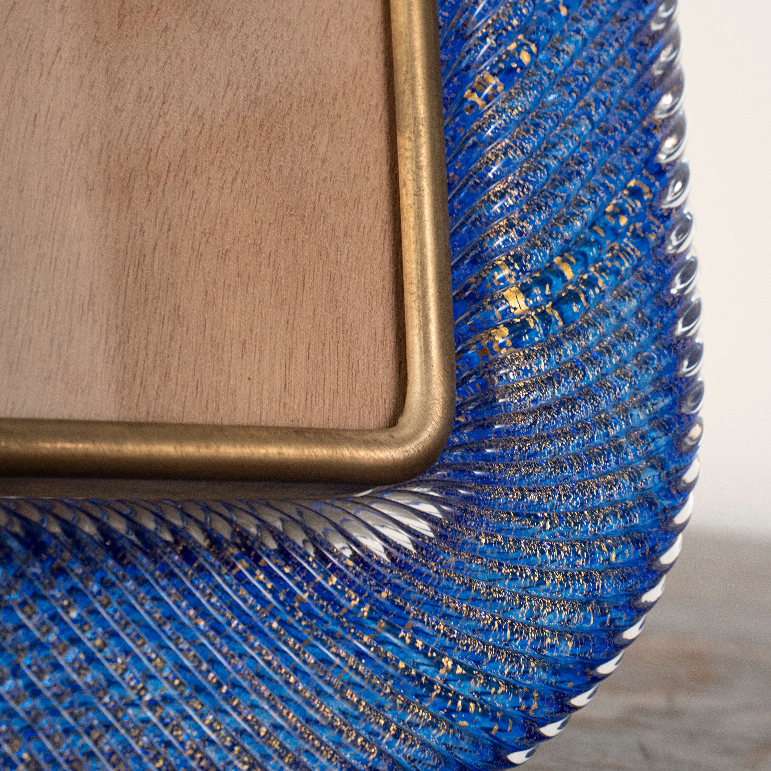 Murano glass picture frame with brass details, 25x19 cm - SoloCoseBelle