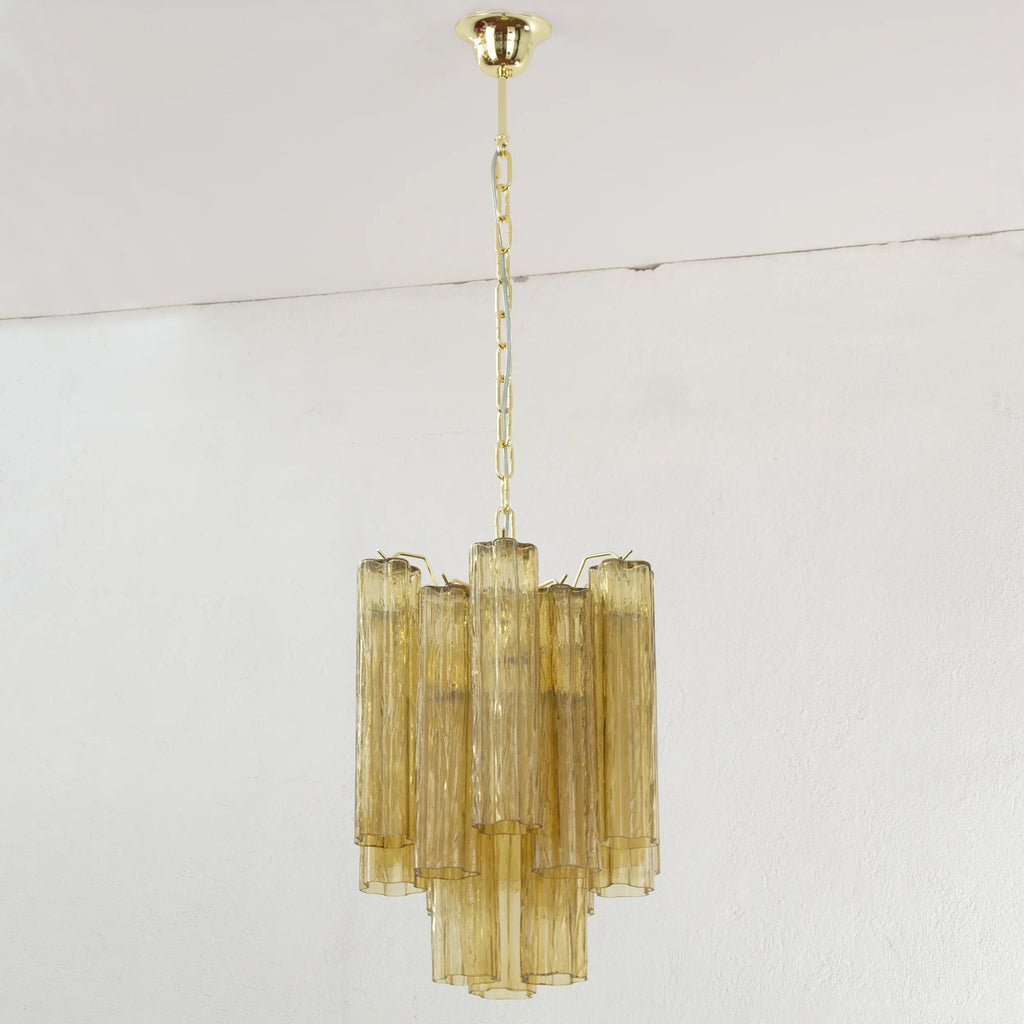 Suspension lamp Made in Italy Tronchi in Murano glass, ceiling chandelier - SoloCoseBelle
