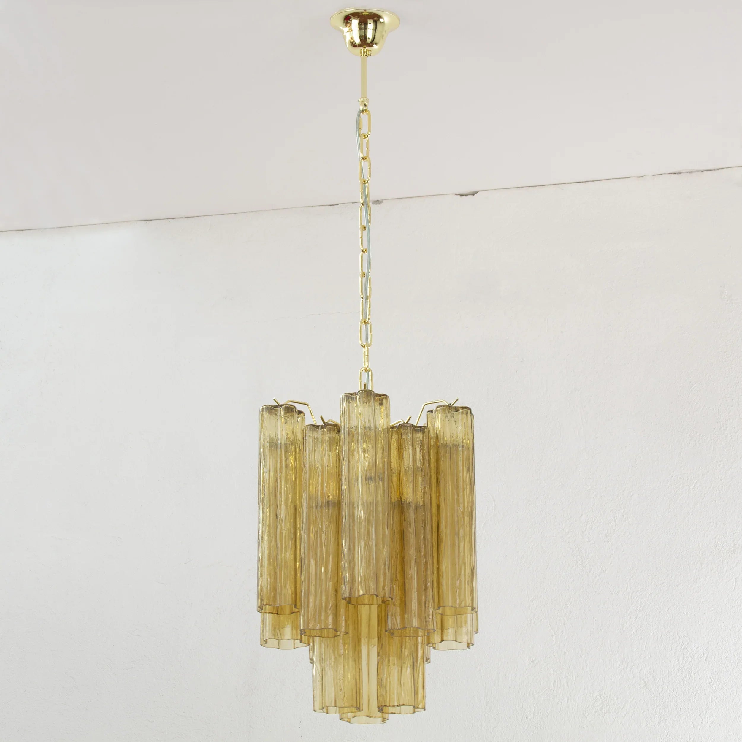 Suspension lamp Made in Italy Tronchi in Murano glass, ceiling chandelier - SoloCoseBelle