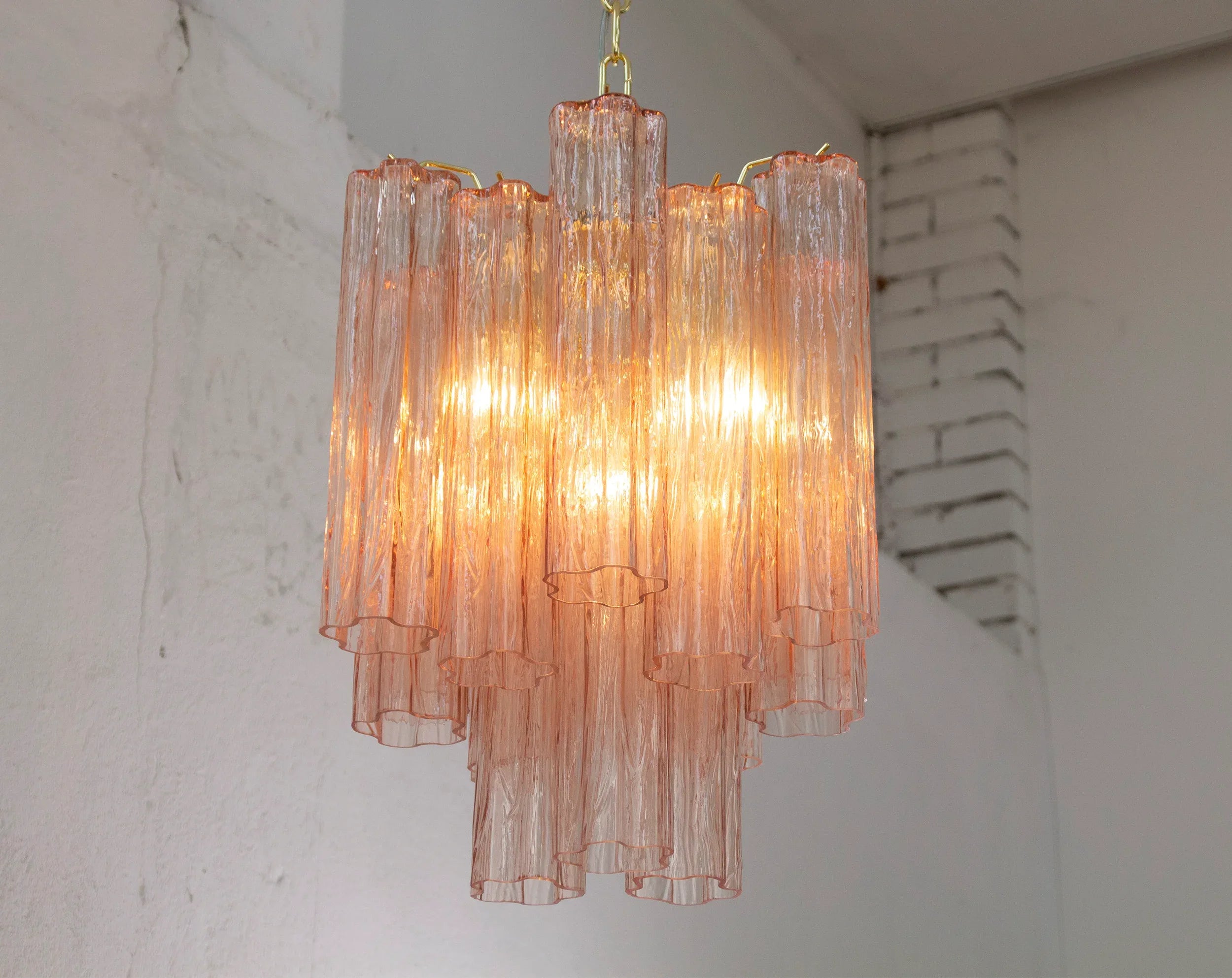 Suspension lamp Made in Italy Tronchi in Murano glass, ceiling chandelier - SoloCoseBelle