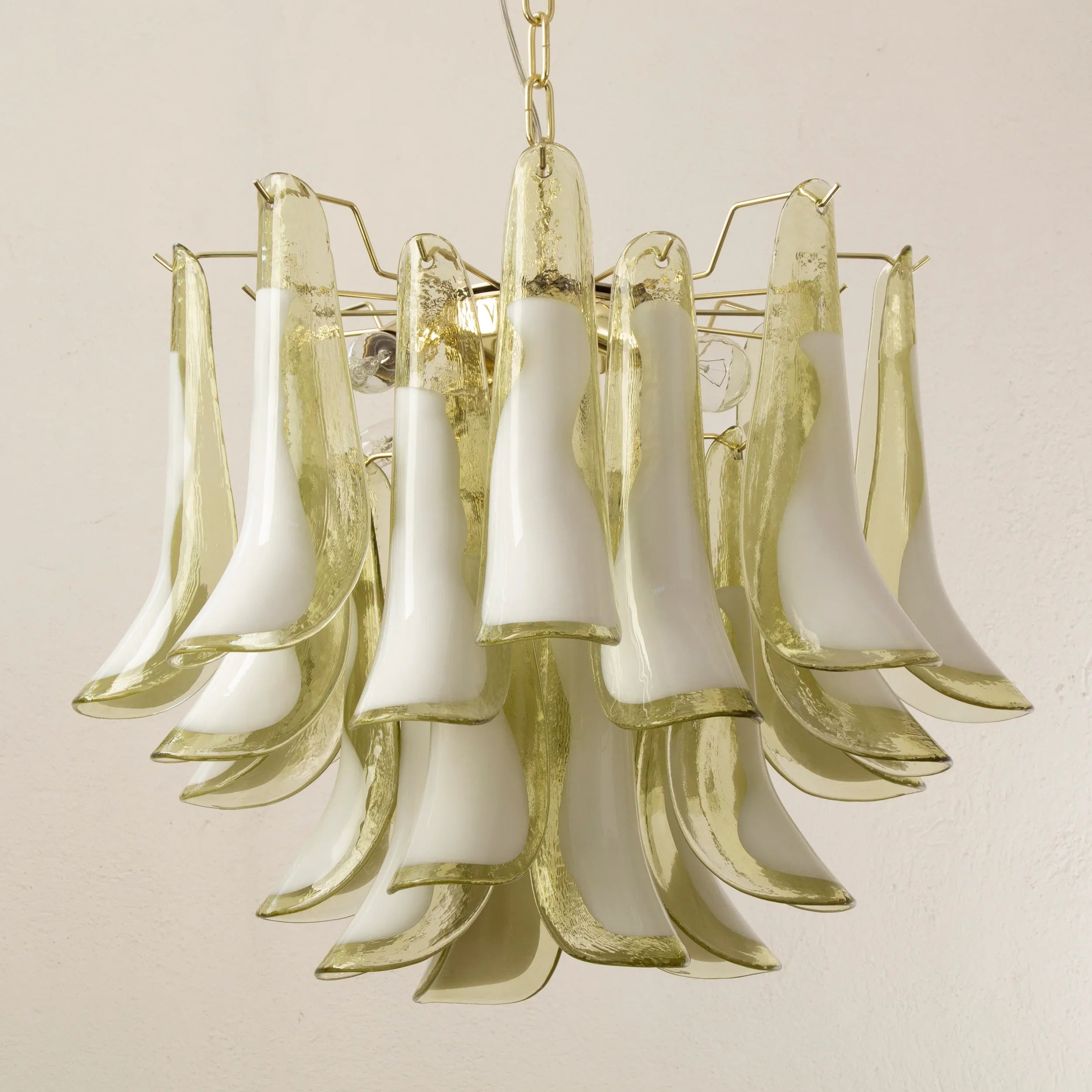 Large pendant lamps Petali Ø57 cm Made in Italy Murano glass chandelier - SoloCoseBelle