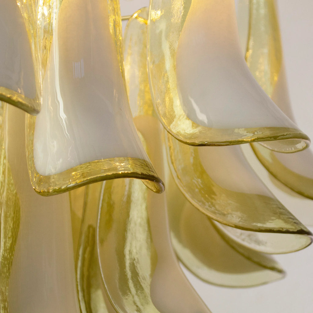 Large pendant lamps Petali Ø57 cm Made in Italy Murano glass chandelier - SoloCoseBelle