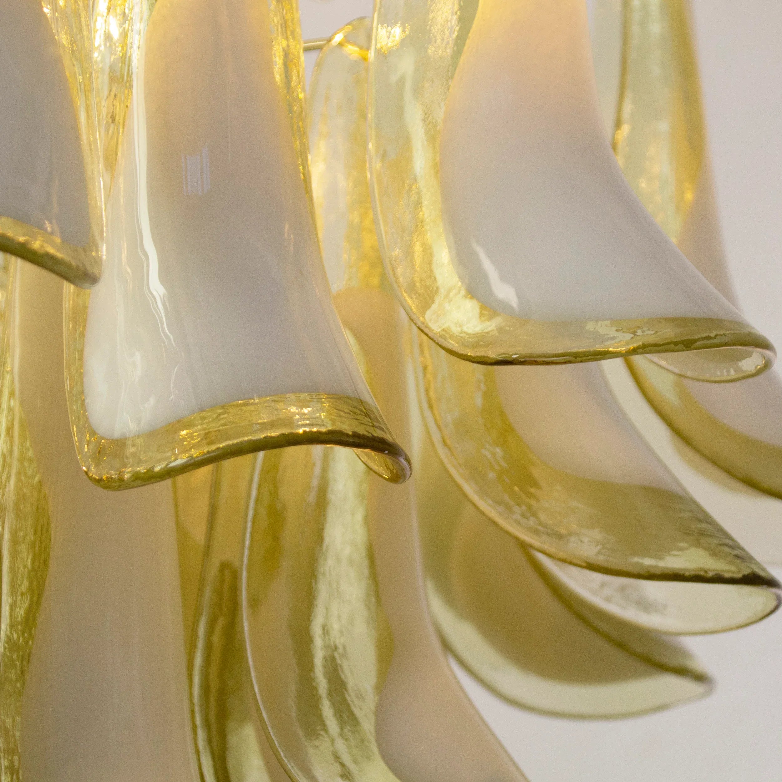 Large pendant lamps Petali Ø57 cm Made in Italy Murano glass chandelier - SoloCoseBelle