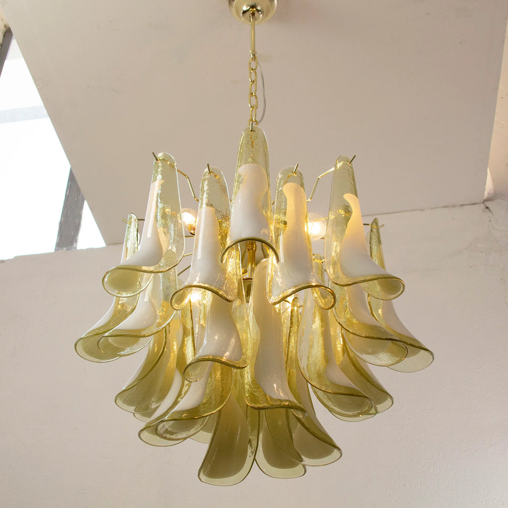 Large pendant lamps Petali Ø57 cm Made in Italy Murano glass chandelier - SoloCoseBelle