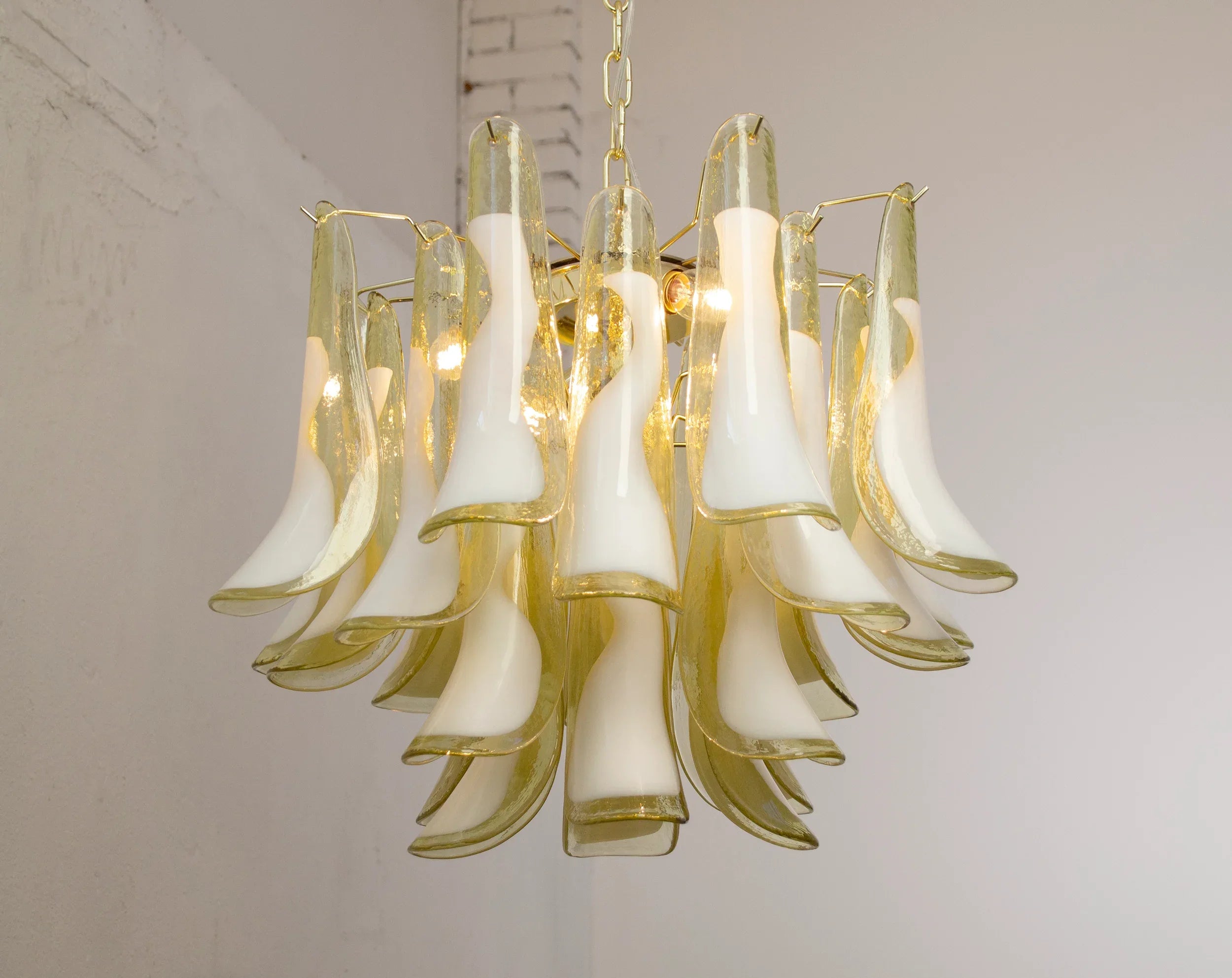Large pendant lamps Petali Ø57 cm Made in Italy Murano glass chandelier - SoloCoseBelle