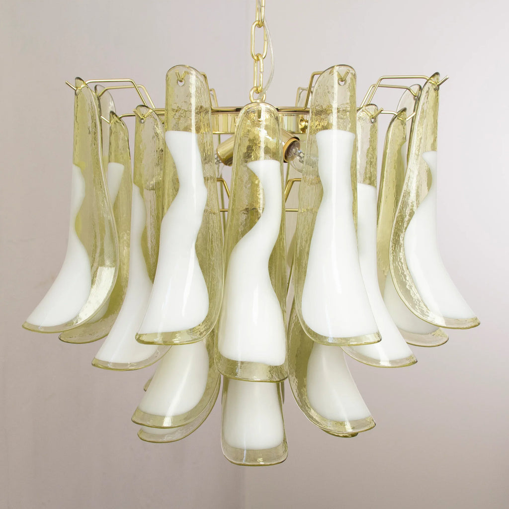 Large pendant lamps Petali Ø57 cm Made in Italy Murano glass chandelier - SoloCoseBelle