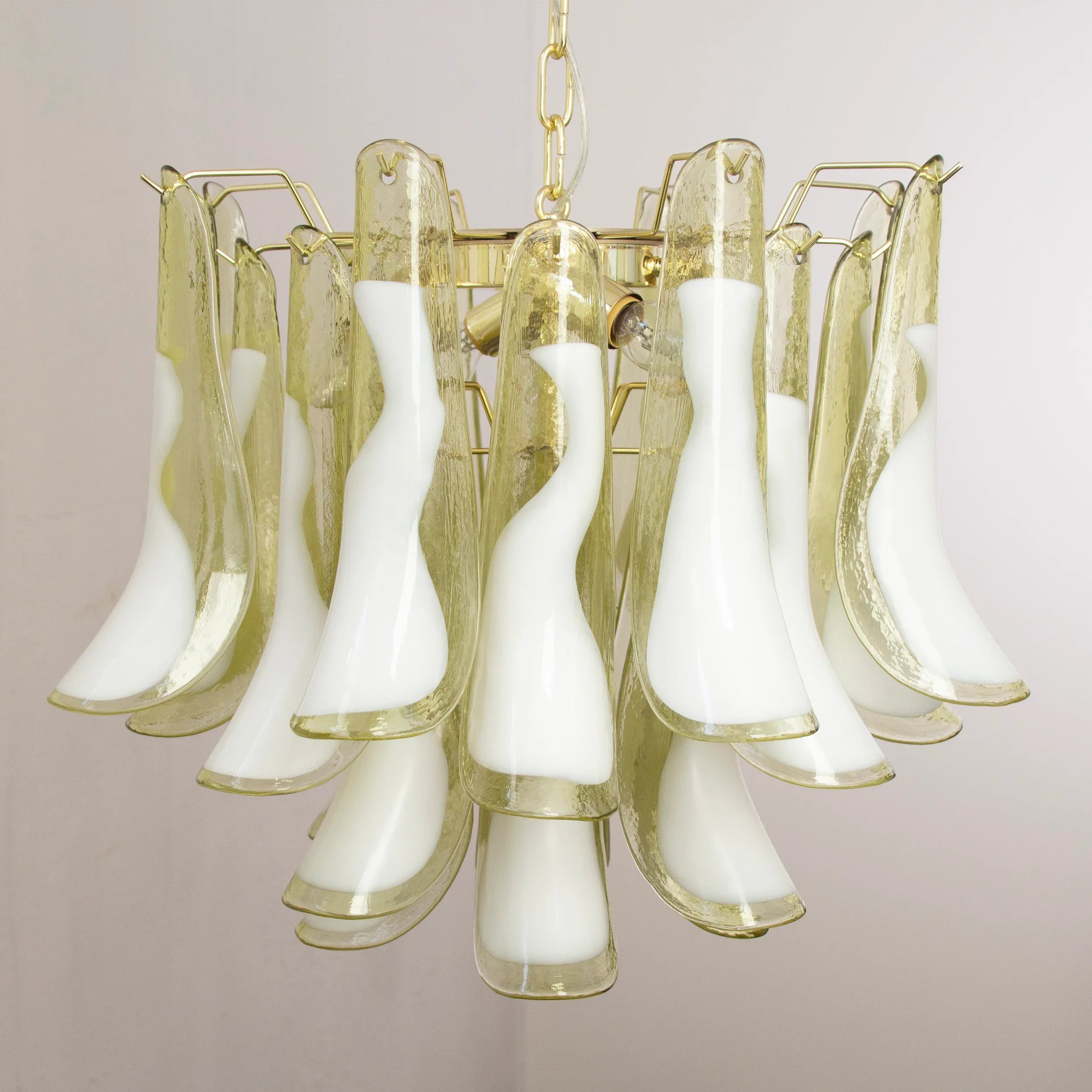 Large pendant lamps Petali Ø57 cm Made in Italy Murano glass chandelier - SoloCoseBelle