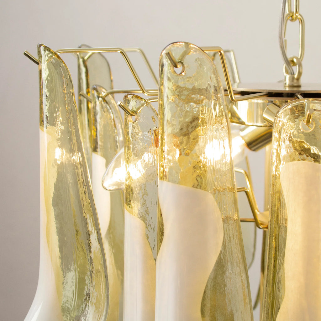 Large pendant lamps Petali Ø57 cm Made in Italy Murano glass chandelier - SoloCoseBelle