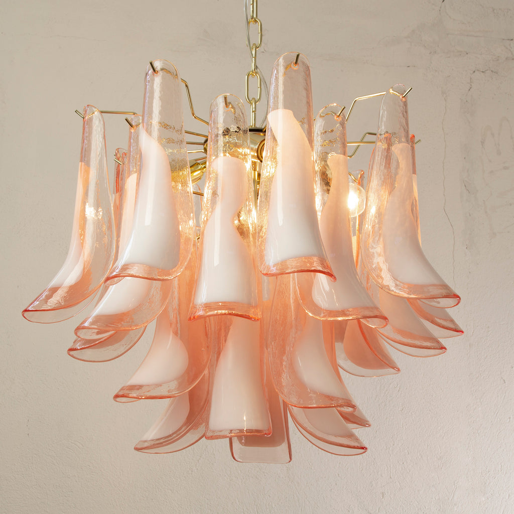 Large pendant lamps Petali Ø57 cm Made in Italy Murano glass chandelier - SoloCoseBelle
