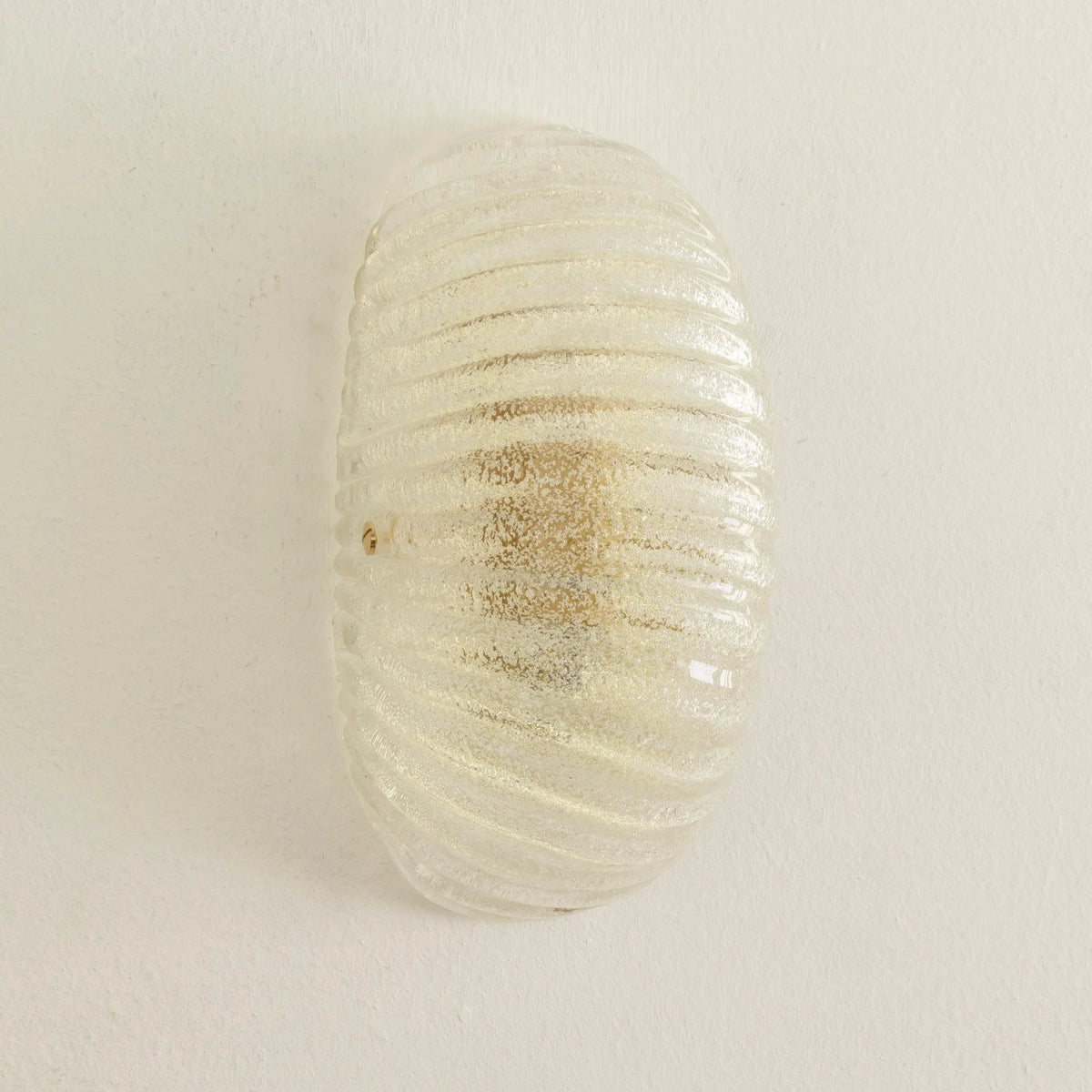 Clear Murano glass shell wall sconce — single sconce unlit