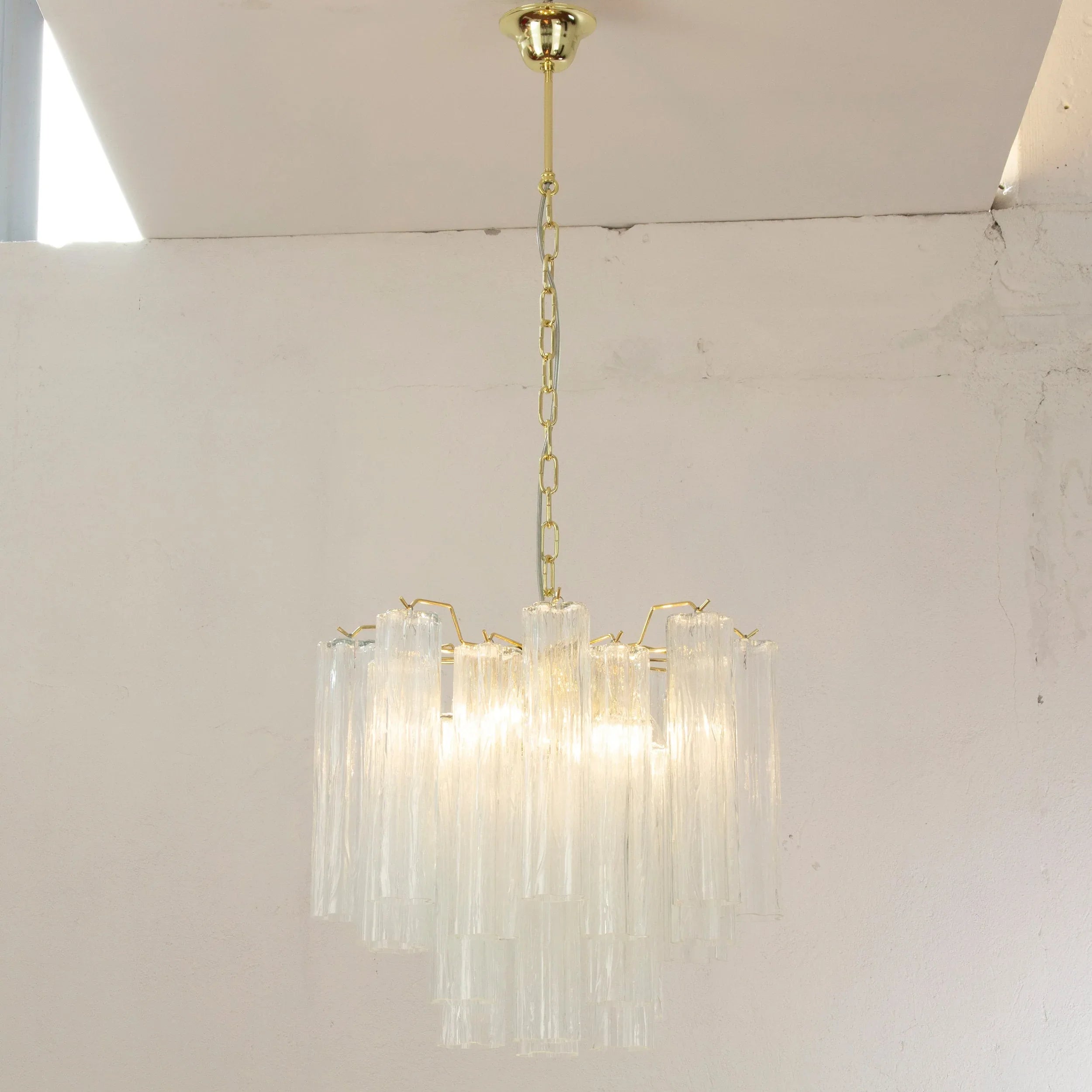 Murano Glass Tronchi Chandelier, Vintage Style handmade in Italy - SoloCoseBelle