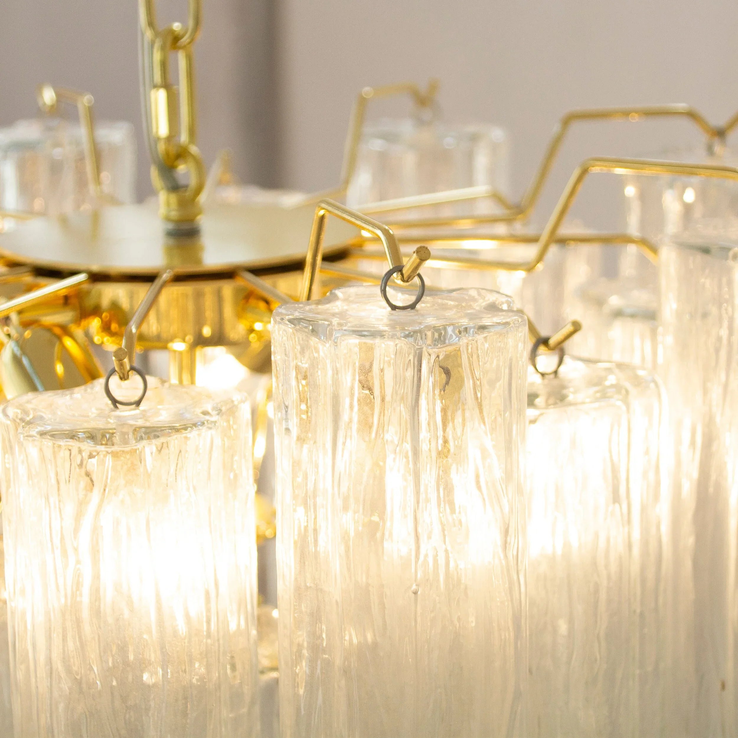 Murano Glass Tronchi Chandelier, Vintage Style handmade in Italy - SoloCoseBelle