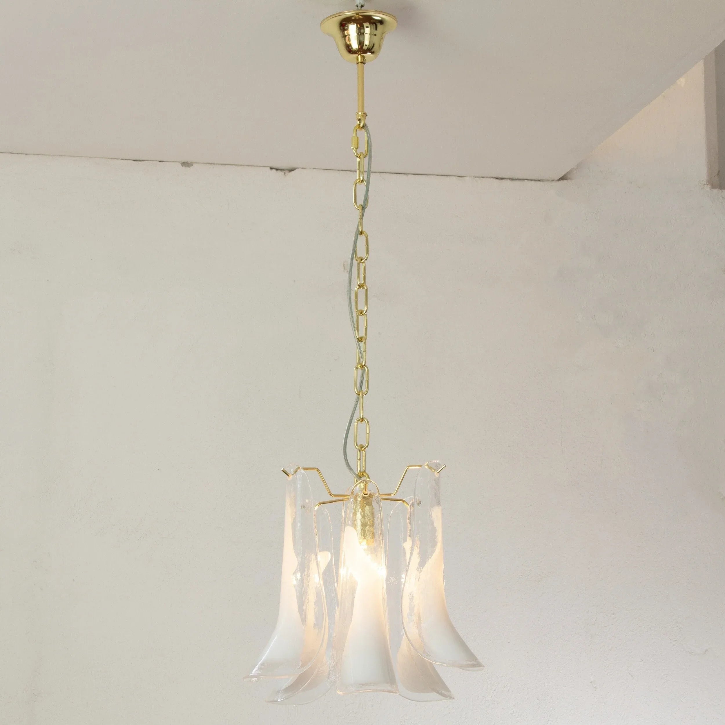 Murano Glass Petali Pendant Lamp, Vintage Style Chandelier, Made in Italy - SoloCoseBelle