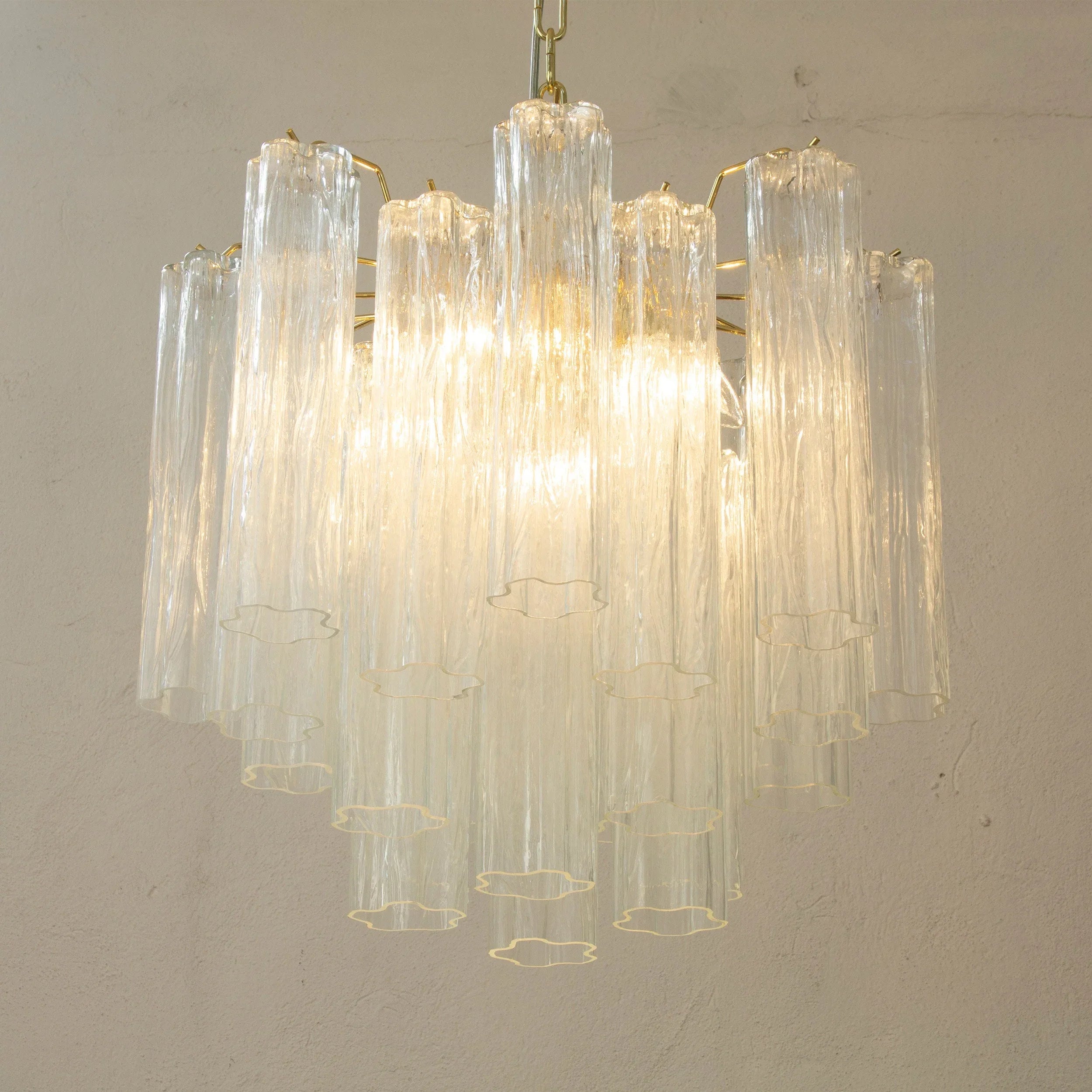 Murano Glass Tronchi Chandelier, Vintage Style handmade in Italy - SoloCoseBelle