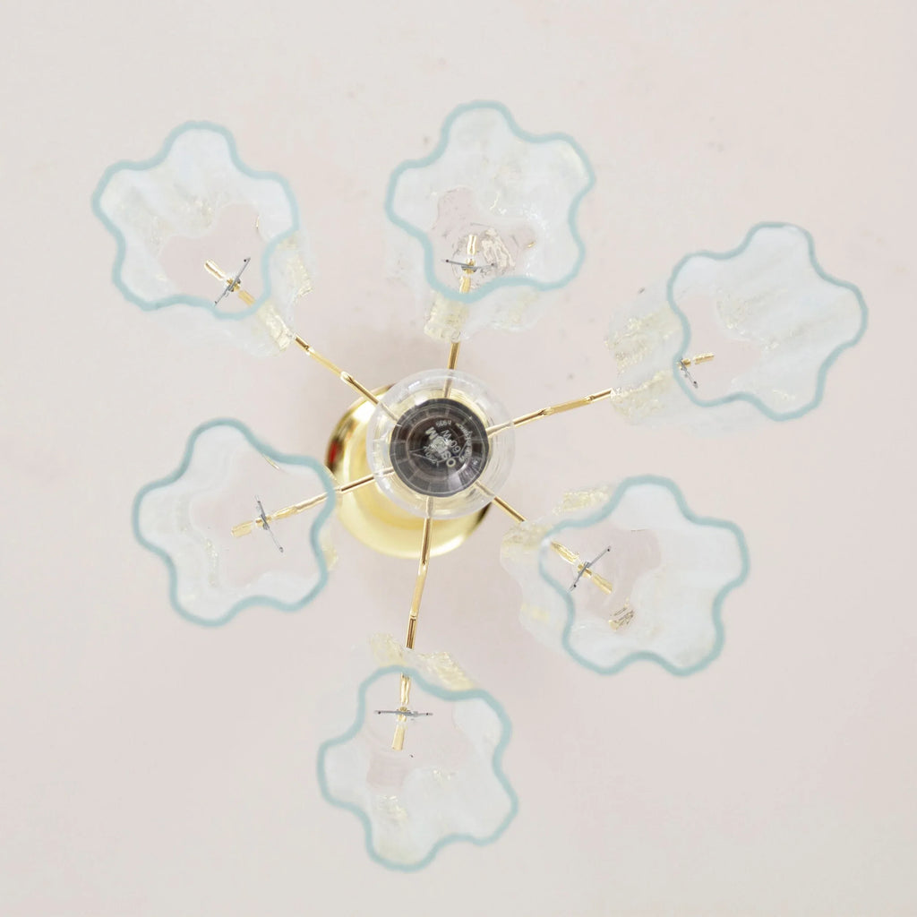 Suspension lamp Made in Italy Tronchi in clear Murano glass 24 cm diameter - SoloCoseBelle