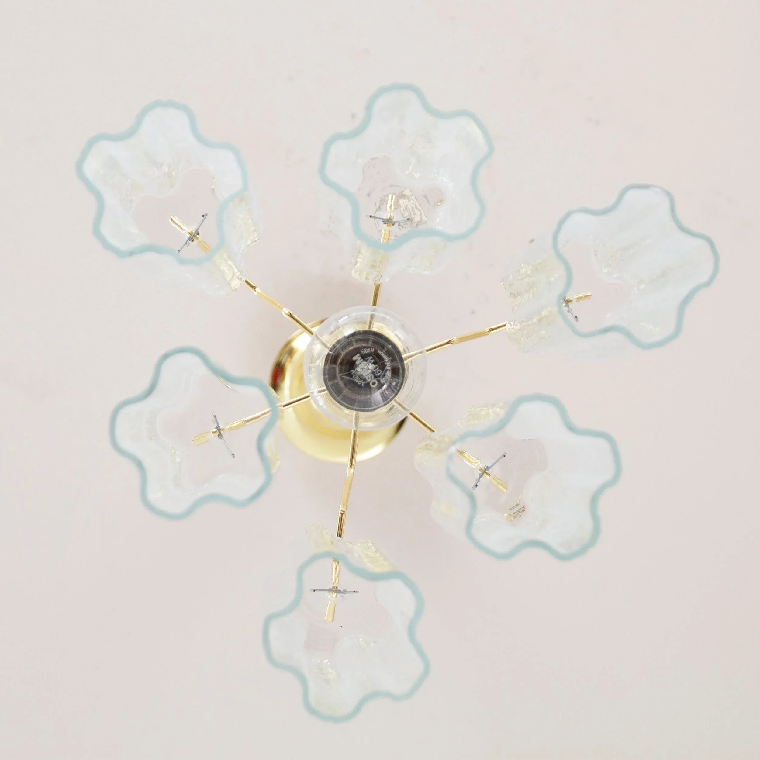 Suspension lamp Made in Italy Tronchi in clear Murano glass 24 cm diameter - SoloCoseBelle