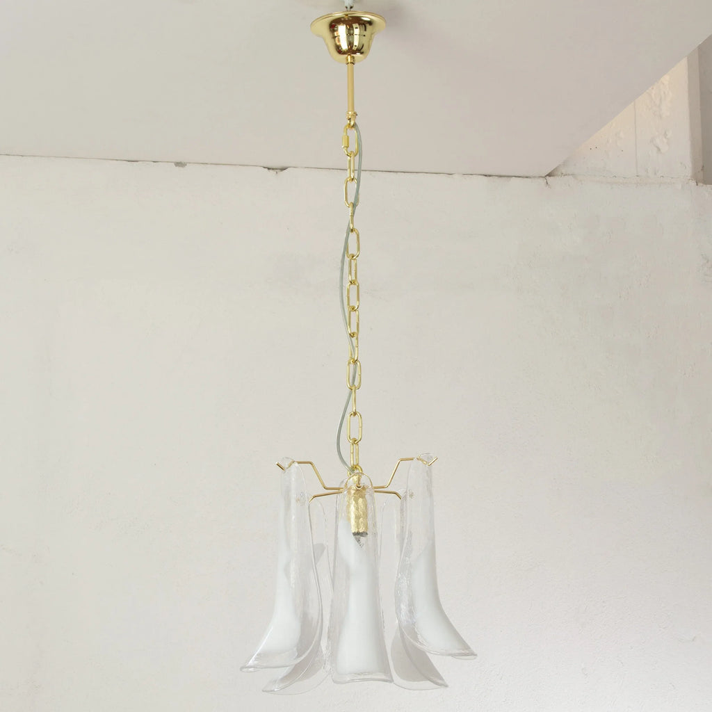 Murano Glass Petali Pendant Lamp, Vintage Style Chandelier, Made in Italy - SoloCoseBelle