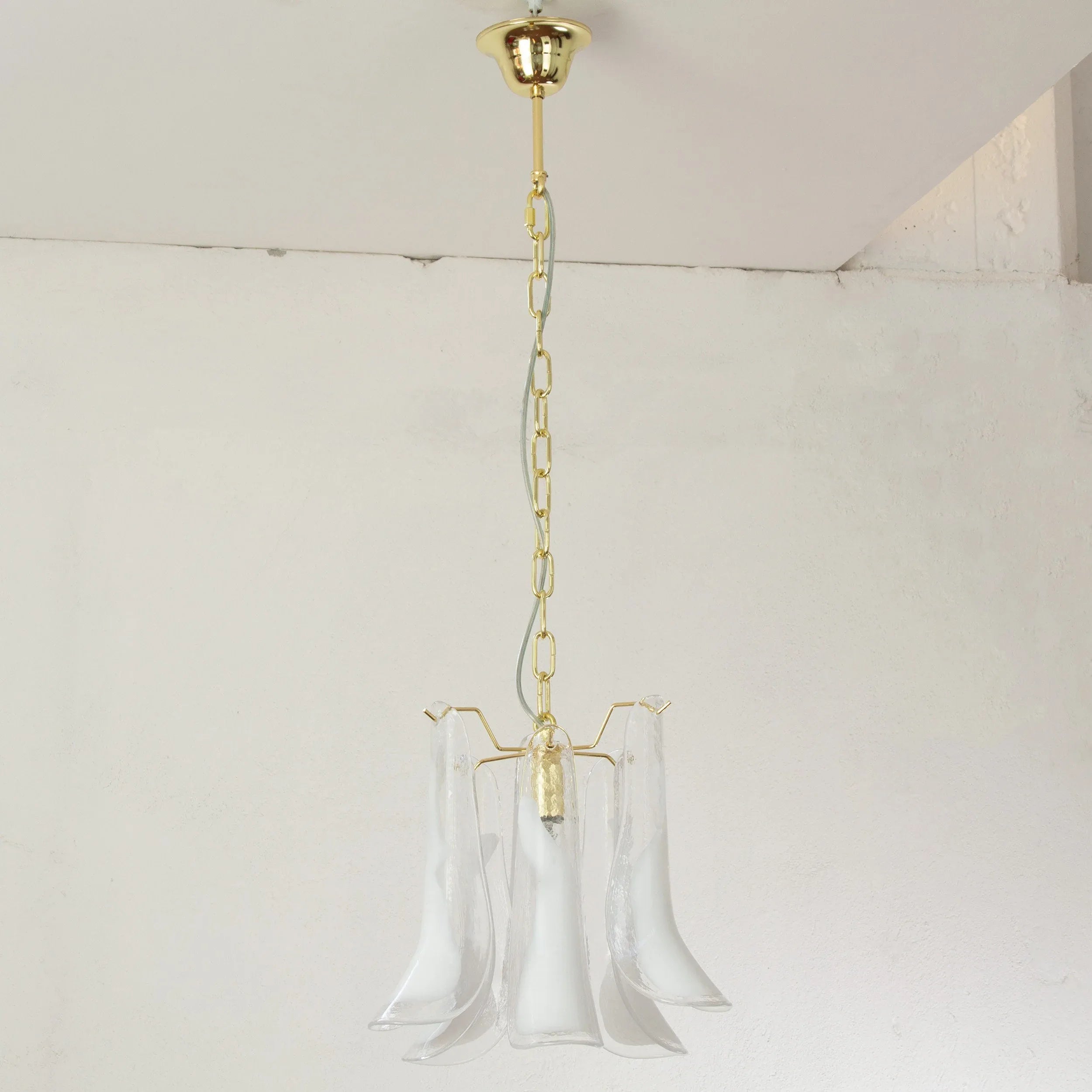 Murano Glass Petali Pendant Lamp, Vintage Style Chandelier, Made in Italy - SoloCoseBelle