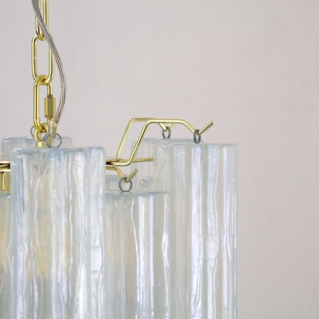 Suspension lamp Made in Italy Tronchi in Murano glass, ceiling chandelier - SoloCoseBelle