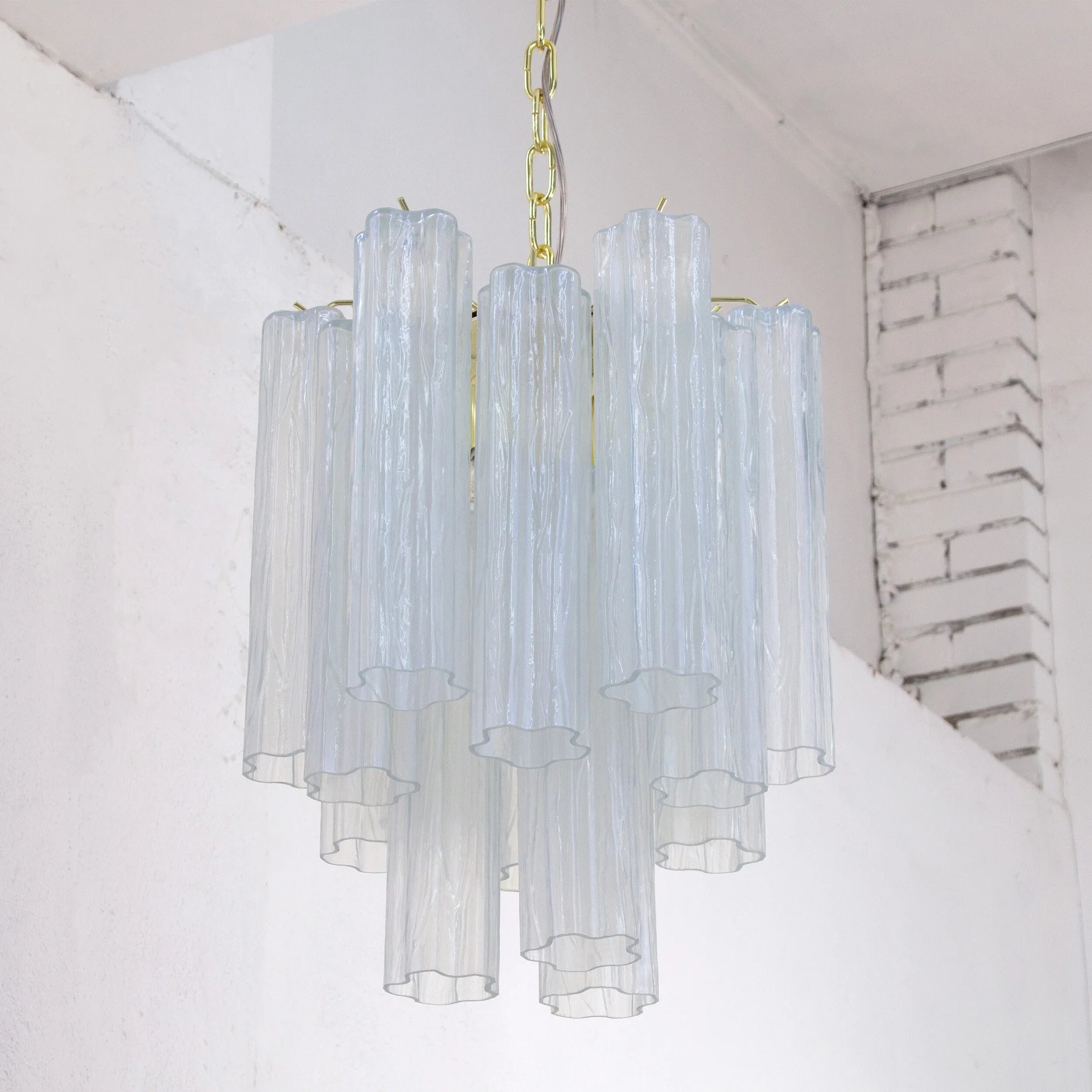 Suspension lamp Made in Italy Tronchi in Murano glass, ceiling chandelier - SoloCoseBelle