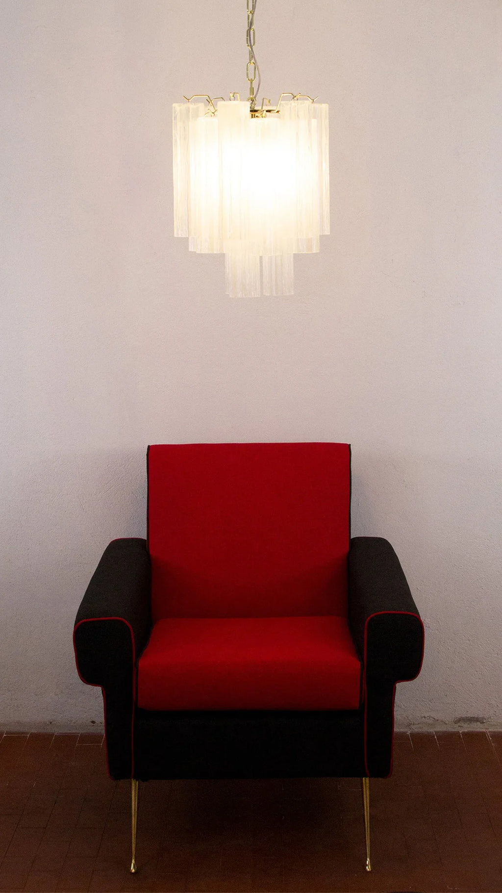 Suspension lamp Made in Italy Tronchi in Murano glass, ceiling chandelier - SoloCoseBelle