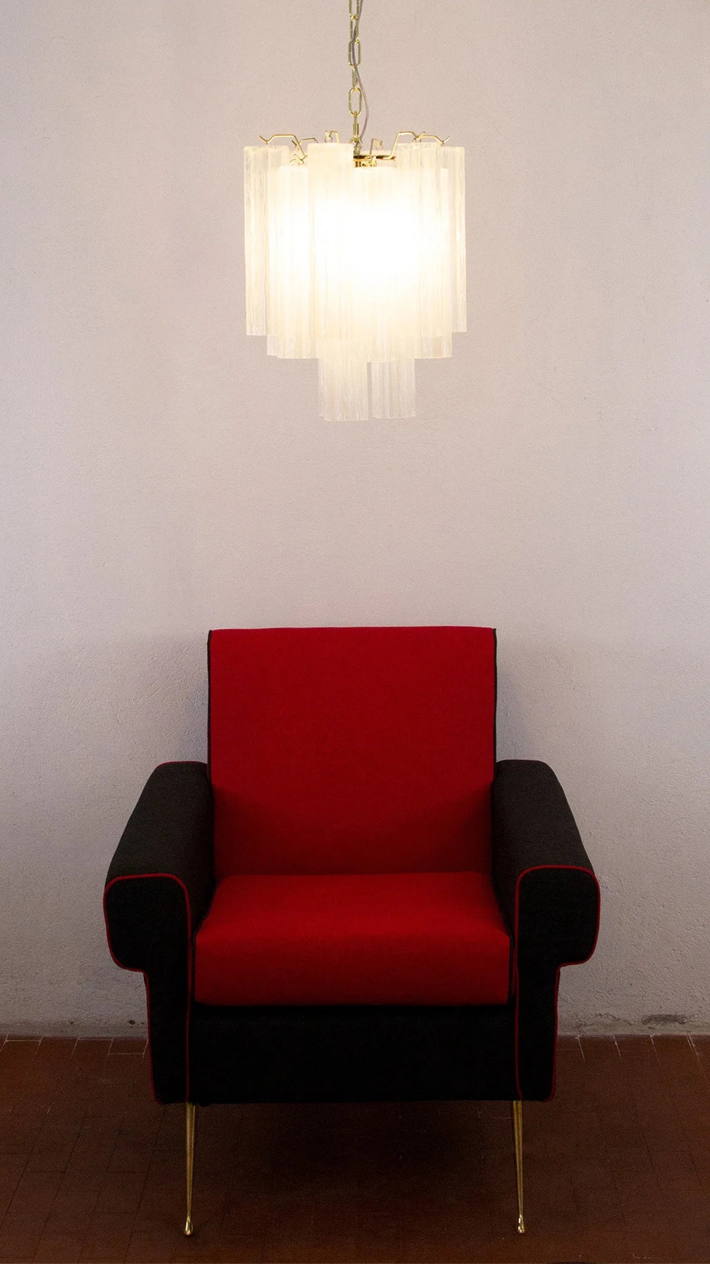 Suspension lamp Made in Italy Tronchi in Murano glass, ceiling chandelier - SoloCoseBelle