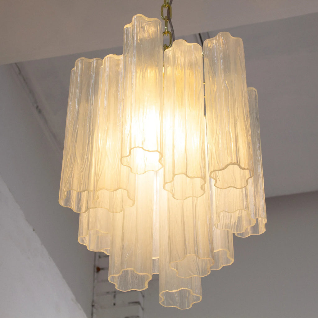 Suspension lamp Made in Italy Tronchi in Murano glass, ceiling chandelier - SoloCoseBelle