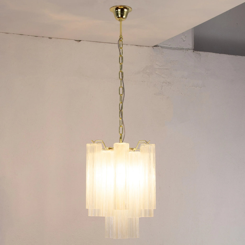 Suspension lamp Made in Italy Tronchi in Murano glass, ceiling chandelier - SoloCoseBelle