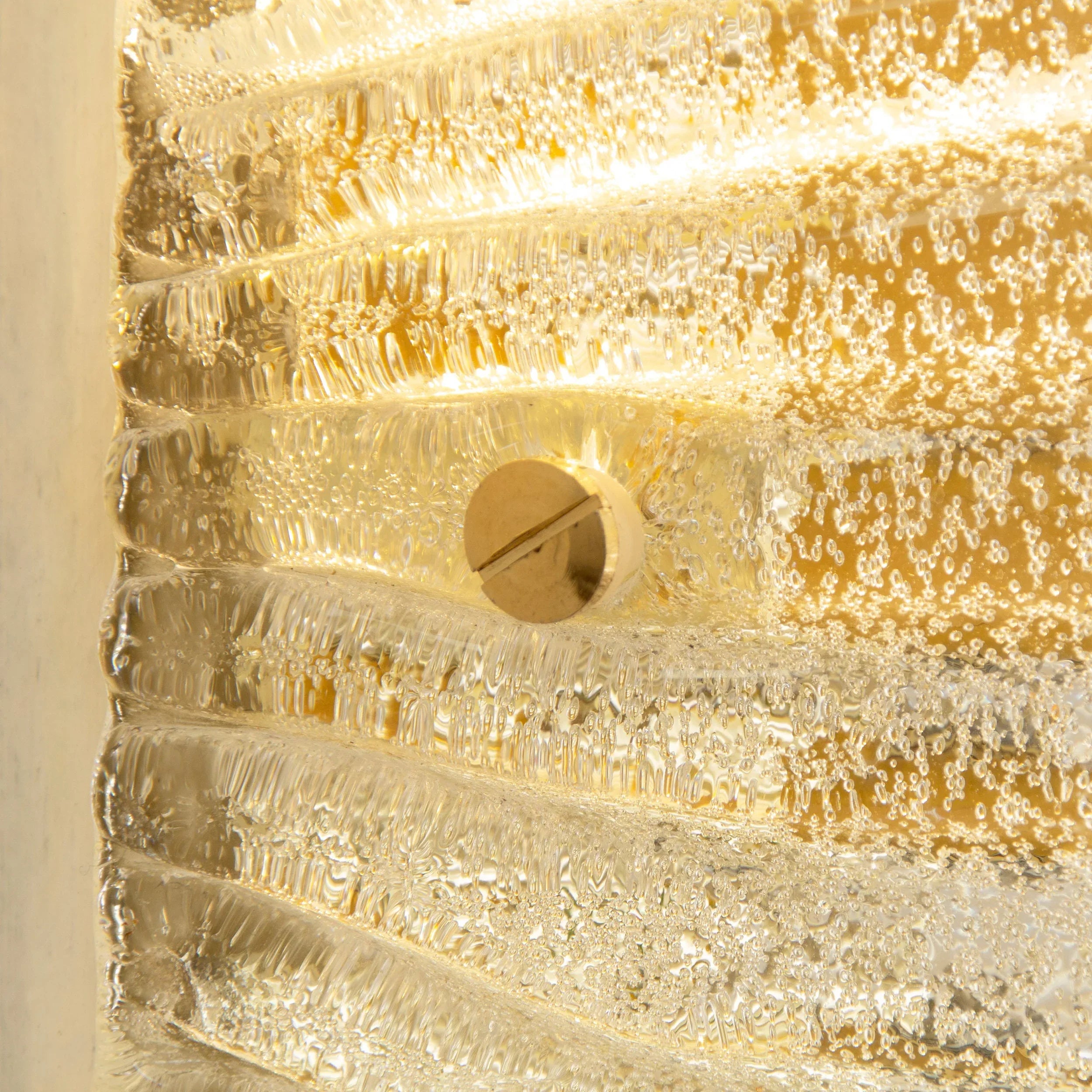 Set of 2 Clear Murano glass shell wall sconce, Made in Italy lighting - SoloCoseBelle