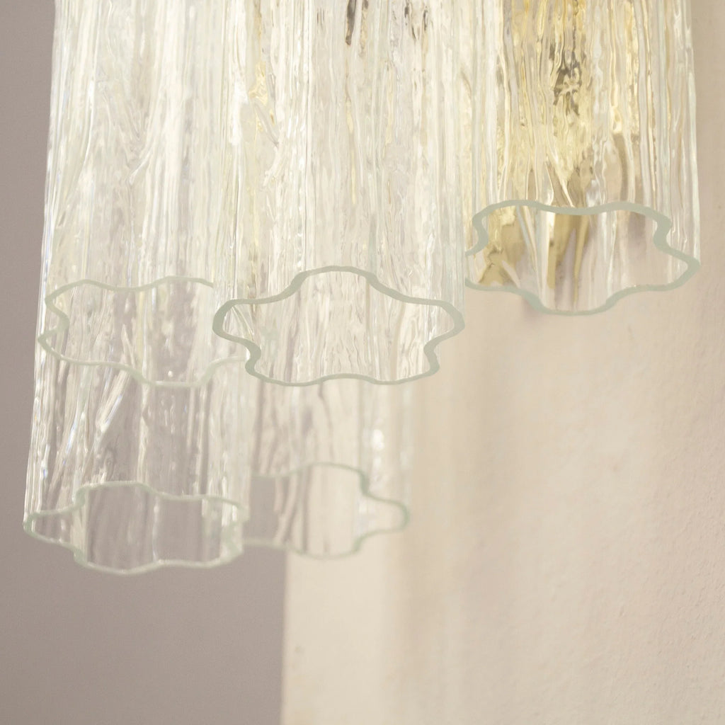 Murano Glass Wall Sconce, Vintage Italian Style, Crystal Trunk - SoloCoseBelle