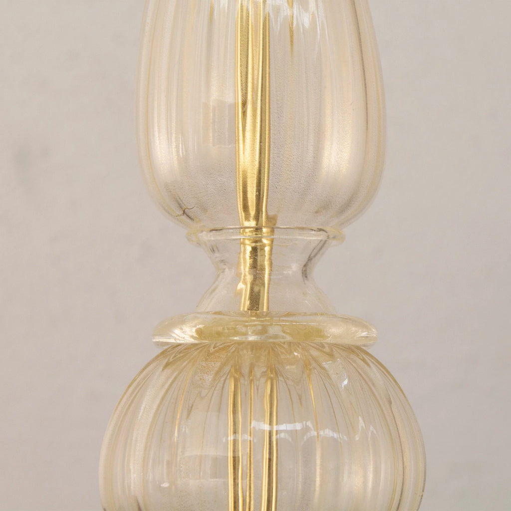 Set of Murano glass table lamp with gold leaf, Made in Italy - SoloCoseBelle
