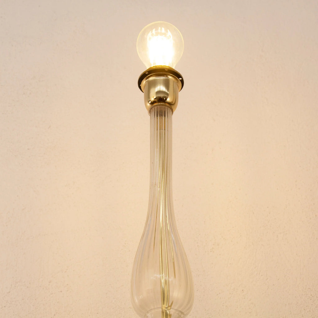 Set of Murano glass table lamp with gold leaf, Made in Italy - SoloCoseBelle