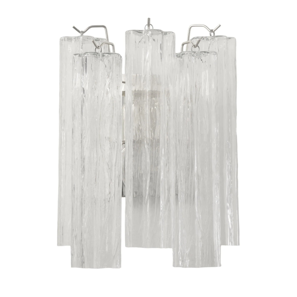 Murano Glass Wall Sconce, Vintage Italian Style, Crystal Trunk - SoloCoseBelle