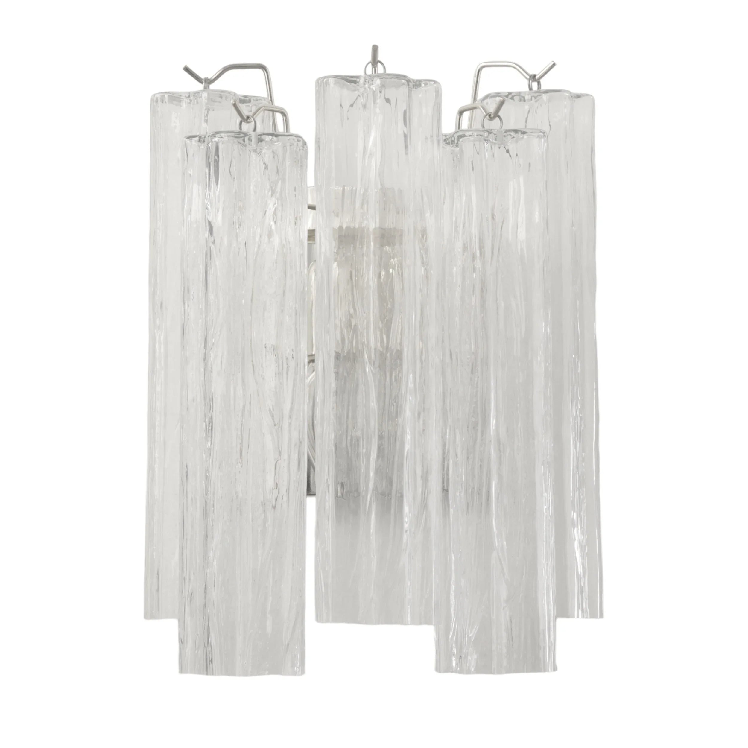 Murano Glass Wall Sconce, Vintage Italian Style, Crystal Trunk - SoloCoseBelle