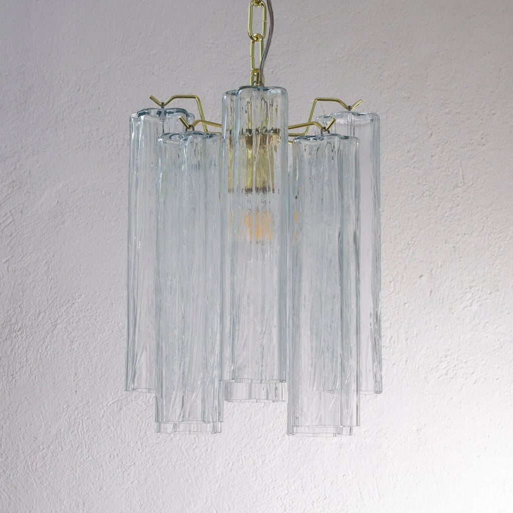 Murano Glass Chandelier, Italian Pendant Lamp, Tronchi Design - SoloCoseBelle