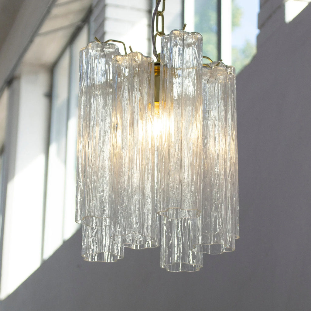 Murano Glass Chandelier, Italian Pendant Lamp, Tronchi Design - SoloCoseBelle