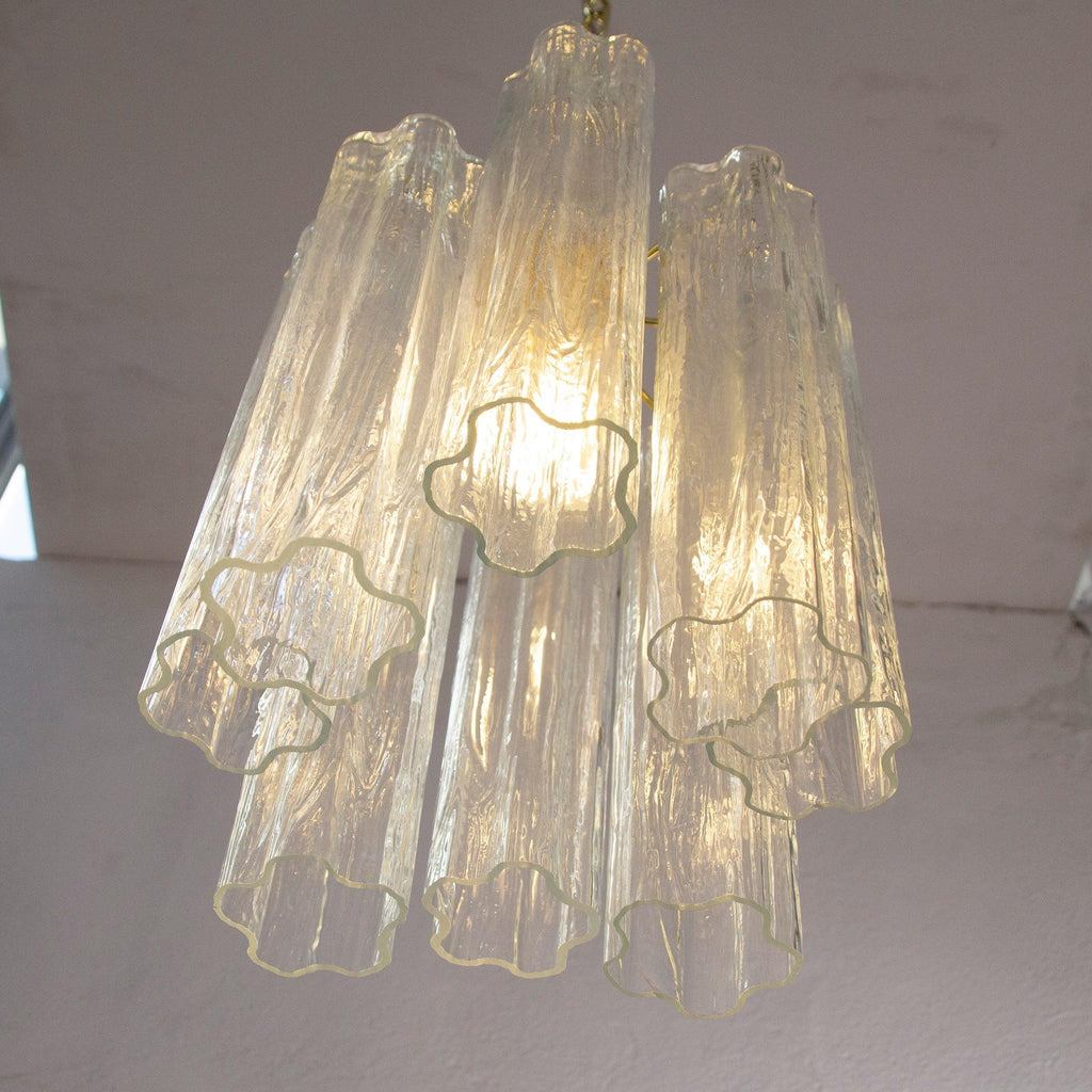 Murano Glass Chandelier, Italian Pendant Lamp, Tronchi Design - SoloCoseBelle