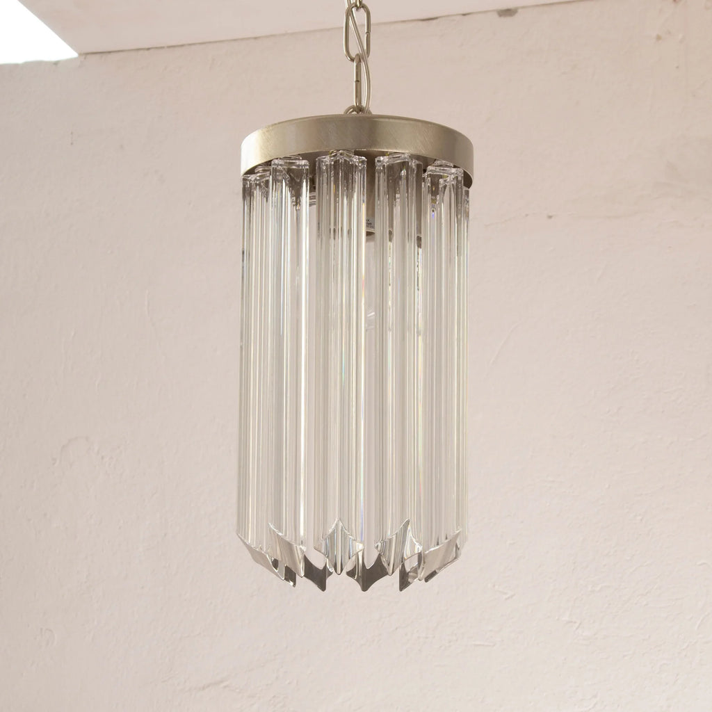 Set of 2 Suspension chandelier with Murano glass, handmade quadriedri - SoloCoseBelle
