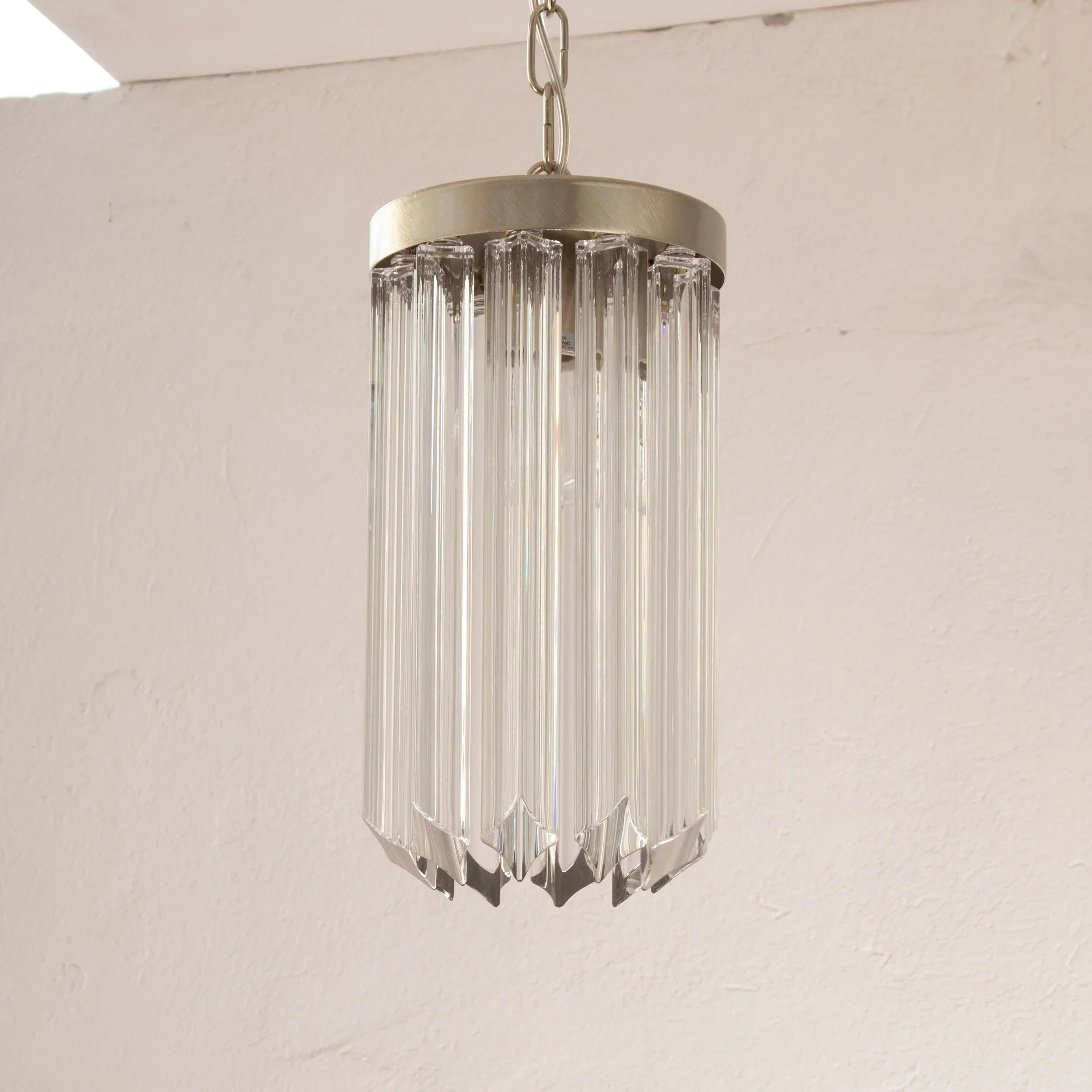Set of 2 Suspension chandelier with Murano glass, handmade quadriedri - SoloCoseBelle