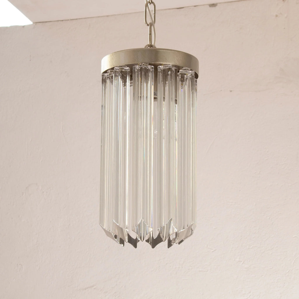 Suspension chandelier with quadriedri Murano glass, Made in Italy - SoloCoseBelle
