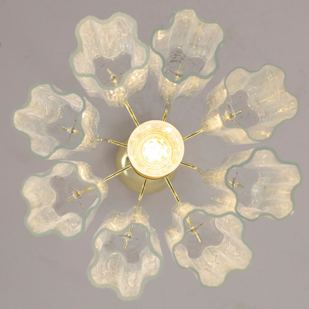 Murano Glass Chandelier, Italian Pendant Lamp, Tronchi Design - SoloCoseBelle