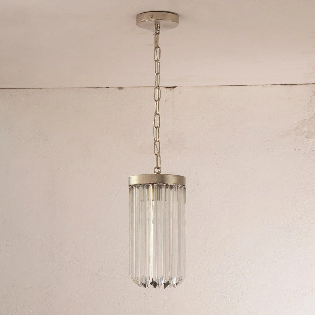 Set of 2 Suspension chandelier with Murano glass, handmade quadriedri - SoloCoseBelle
