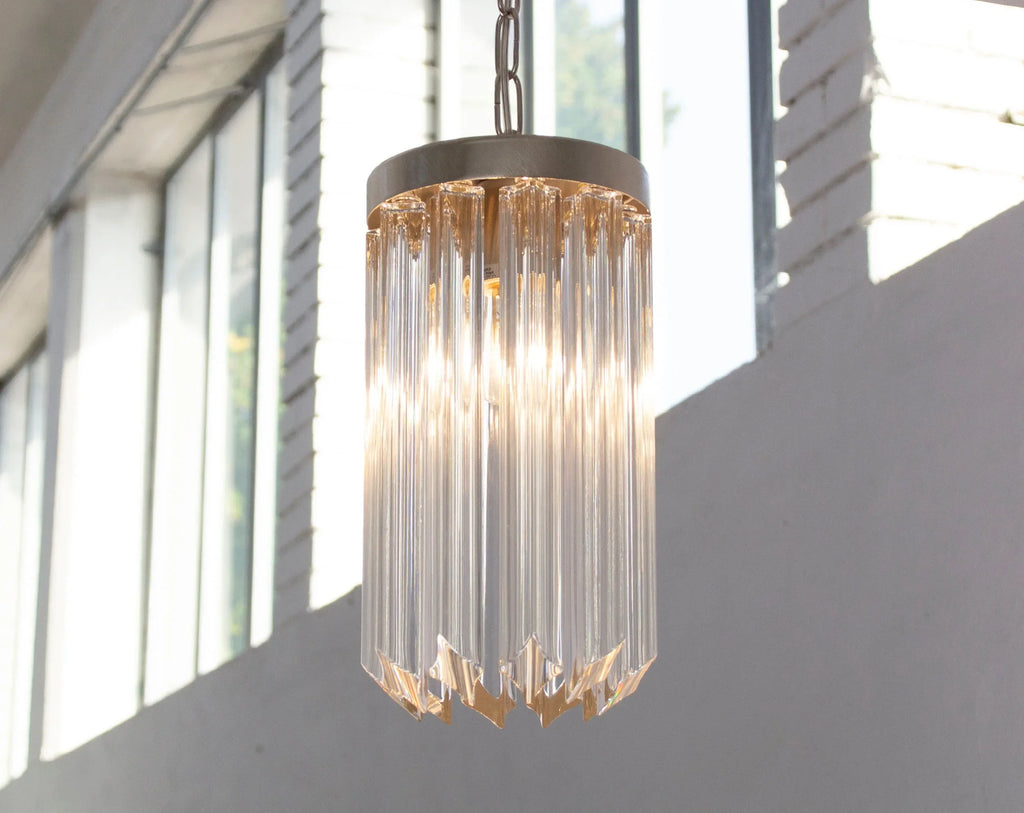Set of 2 Suspension chandelier with Murano glass, handmade quadriedri - SoloCoseBelle