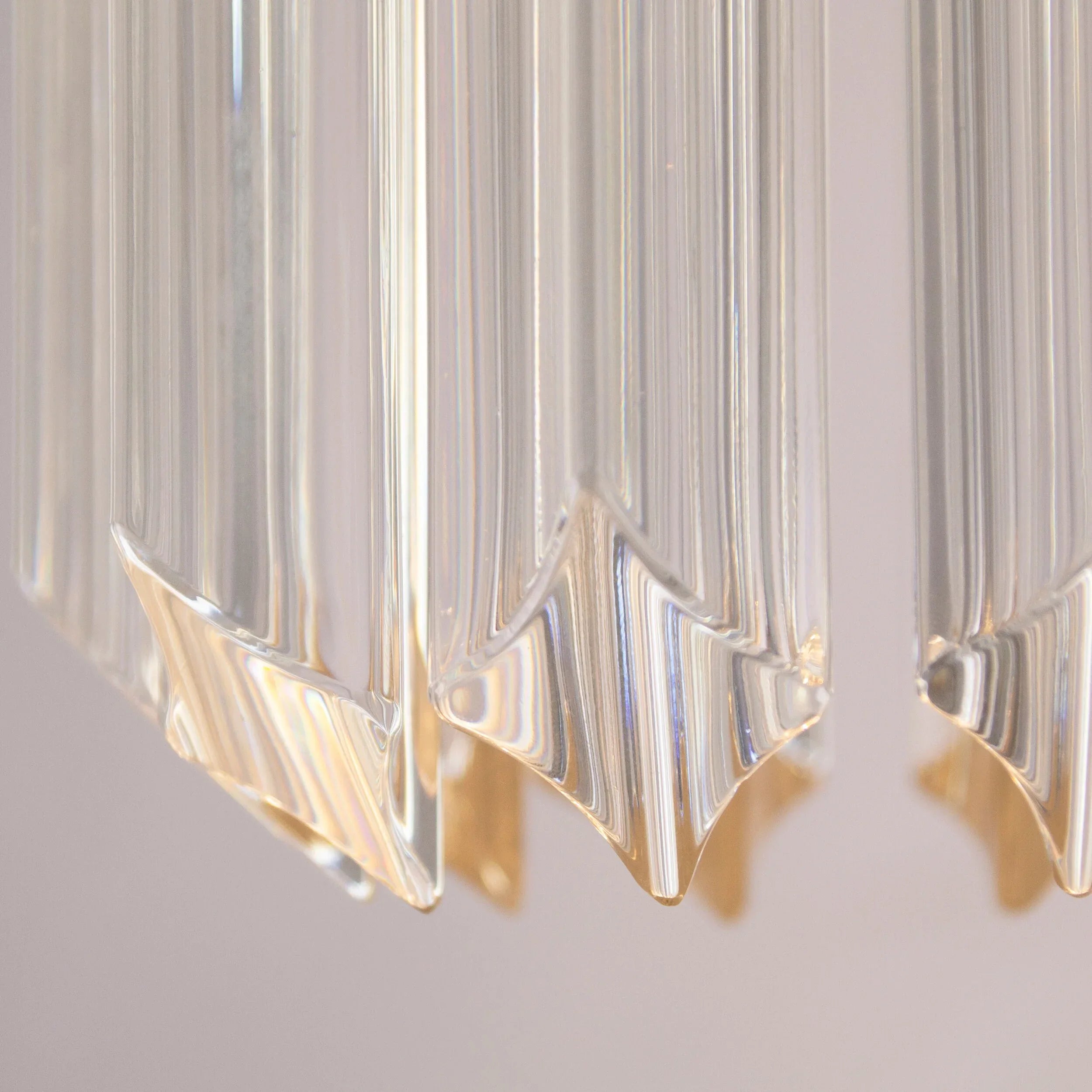 Set of 2 Suspension chandelier with Murano glass, handmade quadriedri - SoloCoseBelle
