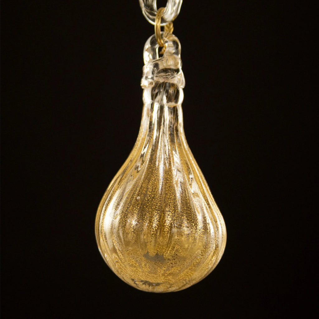 Handmade gold Murano glass chandelier, 8 lights - SoloCoseBelle