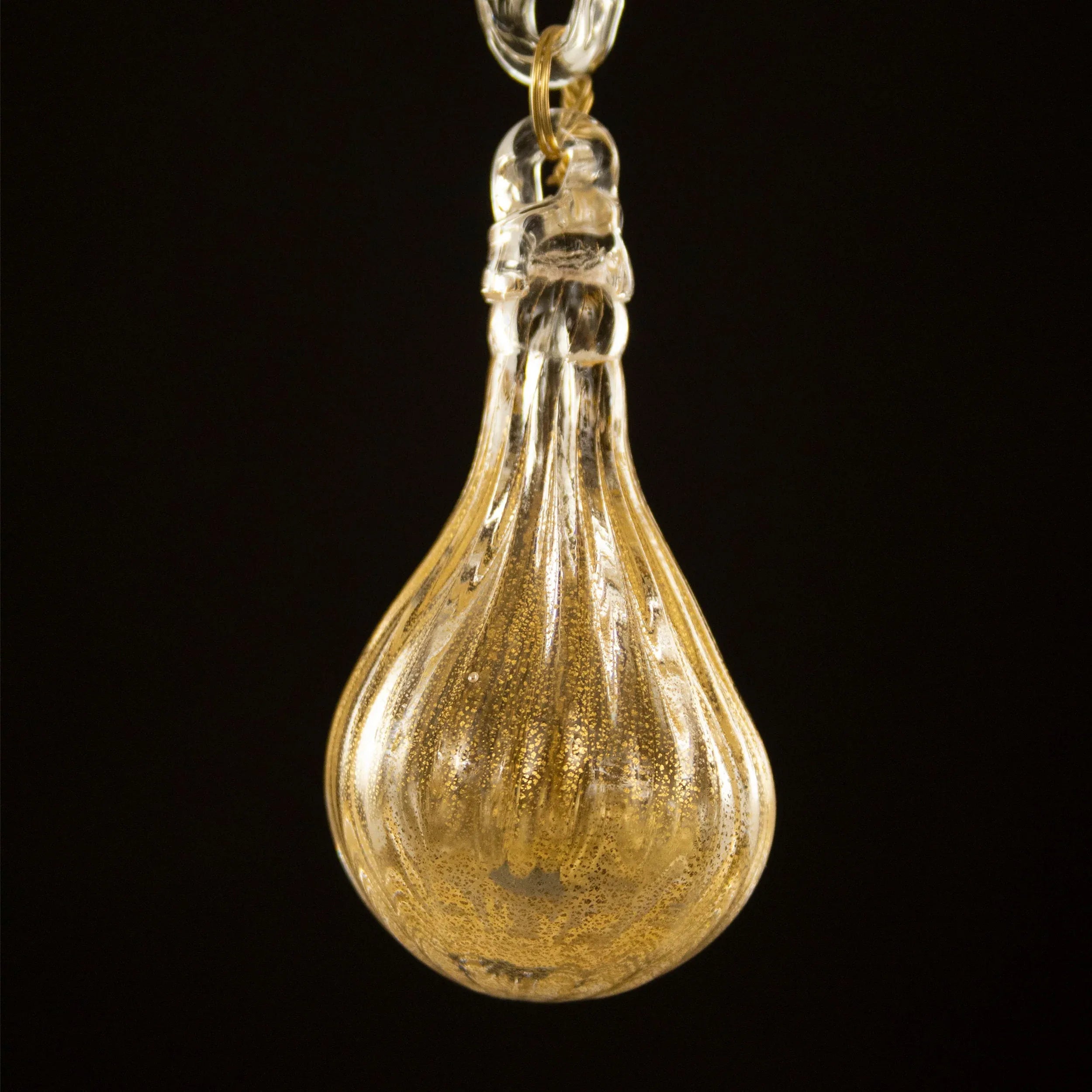 Handmade gold Murano glass chandelier, 8 lights - SoloCoseBelle