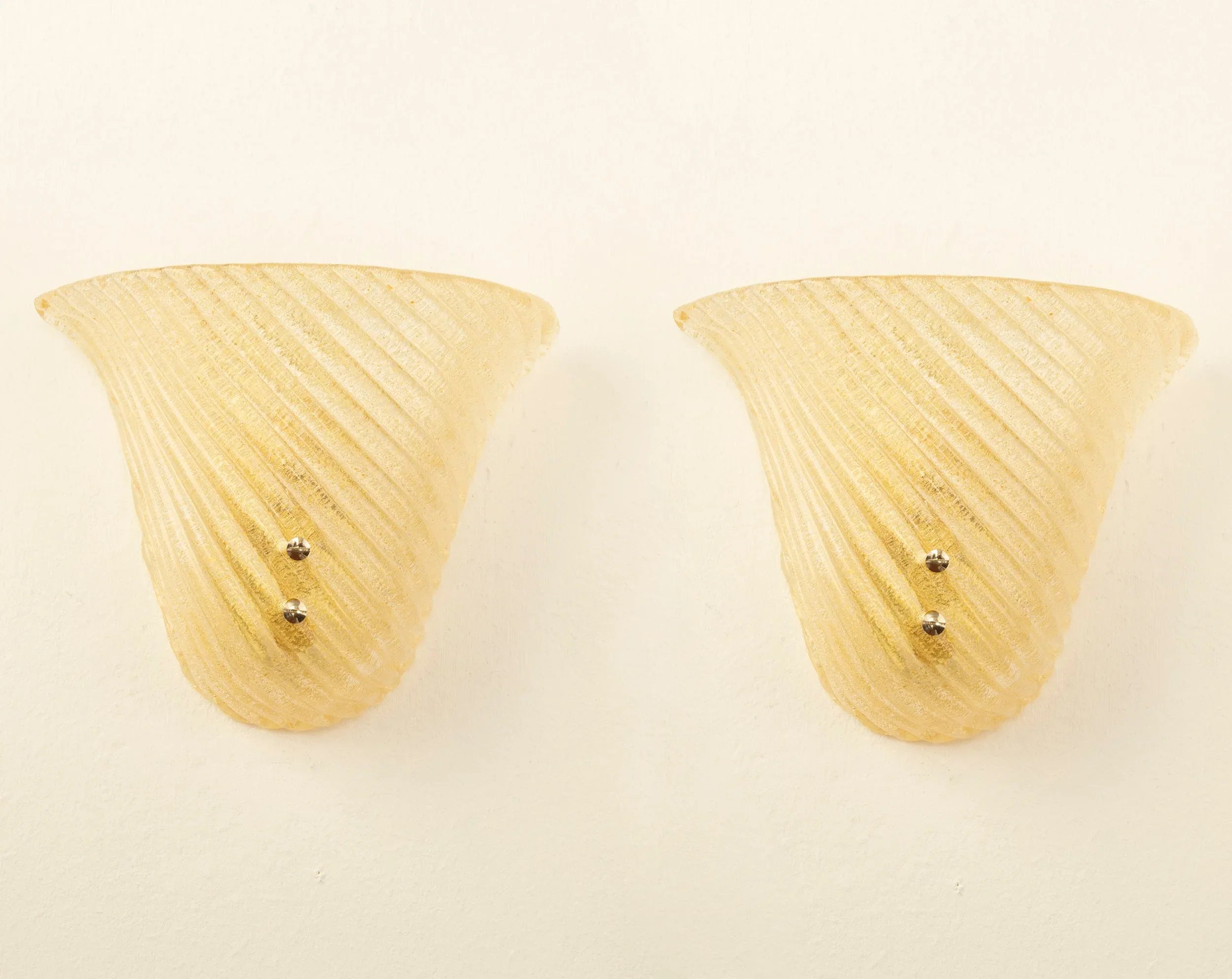 Set of 2 amber Murano glass wall lamps, wall lighting Made in Italy - SoloCoseBelle