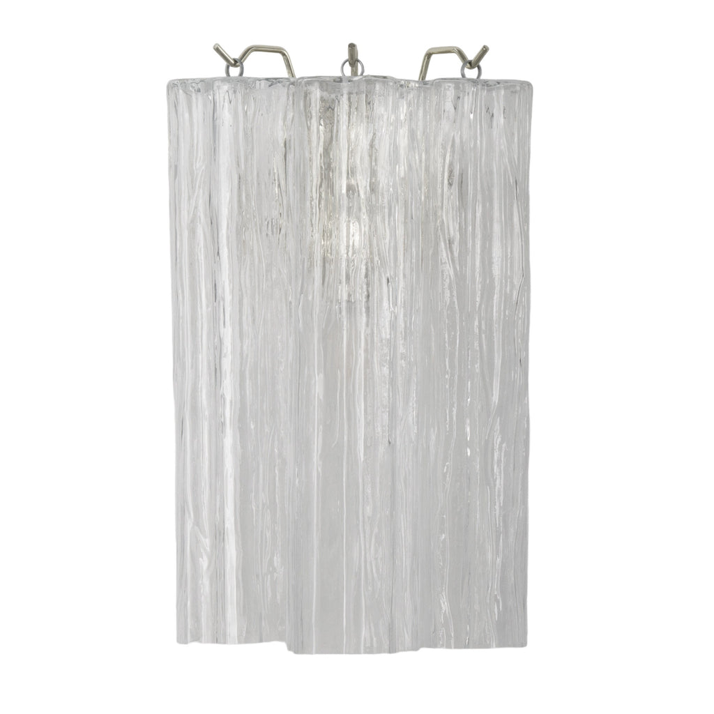 Transparent Murano glass wall lamp Made in Italy, vintage-style wall lamp with glass trunk - SoloCoseBelle