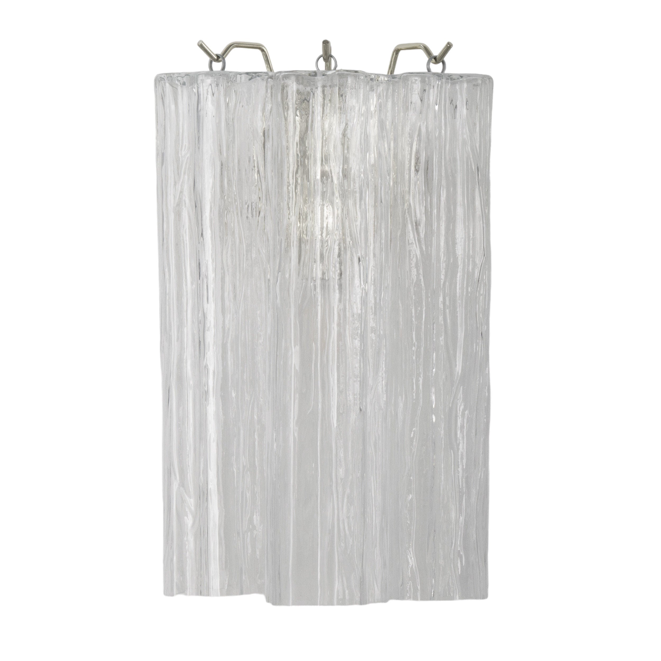 Transparent Murano glass wall lamp Made in Italy, vintage-style wall lamp with glass trunk - SoloCoseBelle