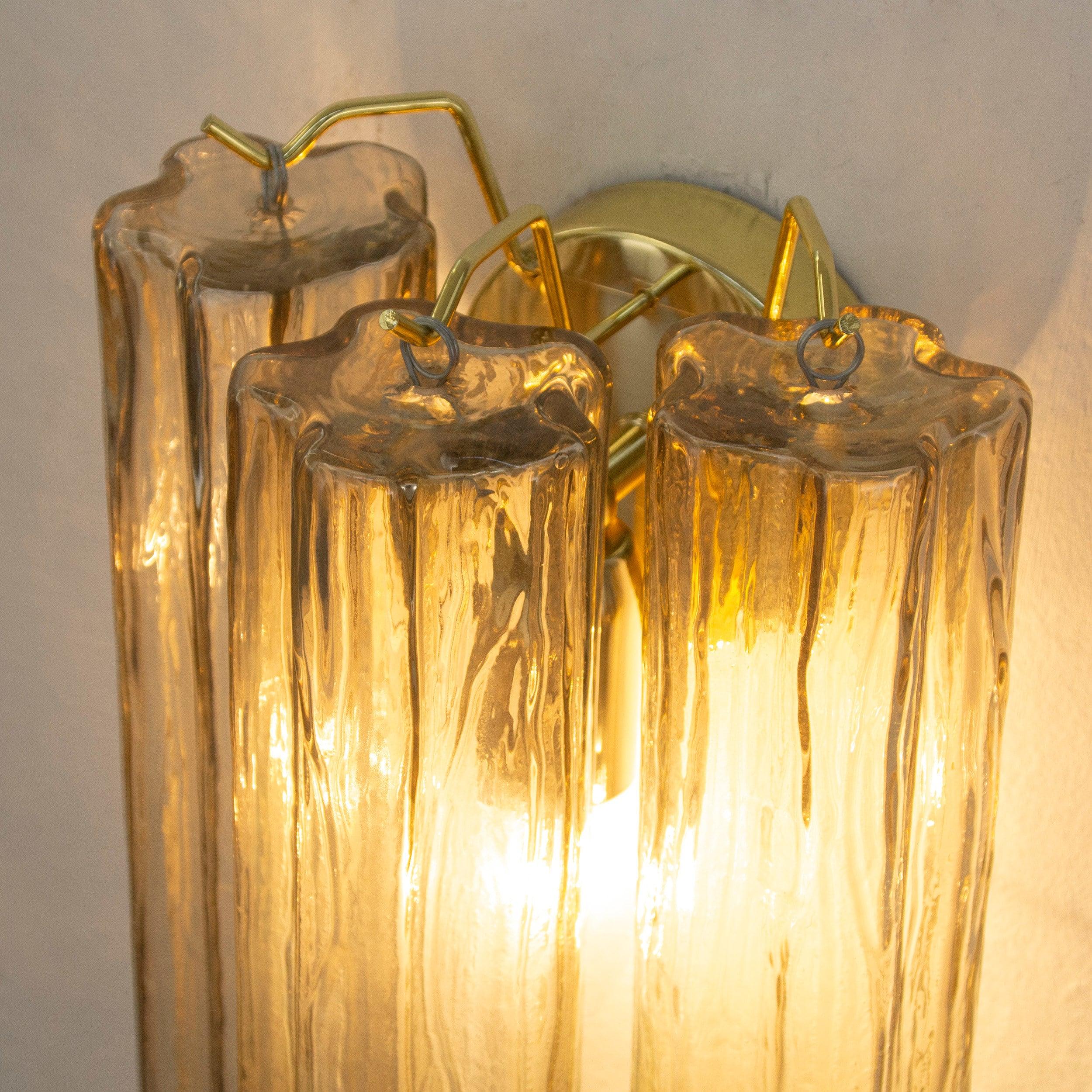 Pair of Murano Glass Wall Sconce, Colored Glass - SoloCoseBelle